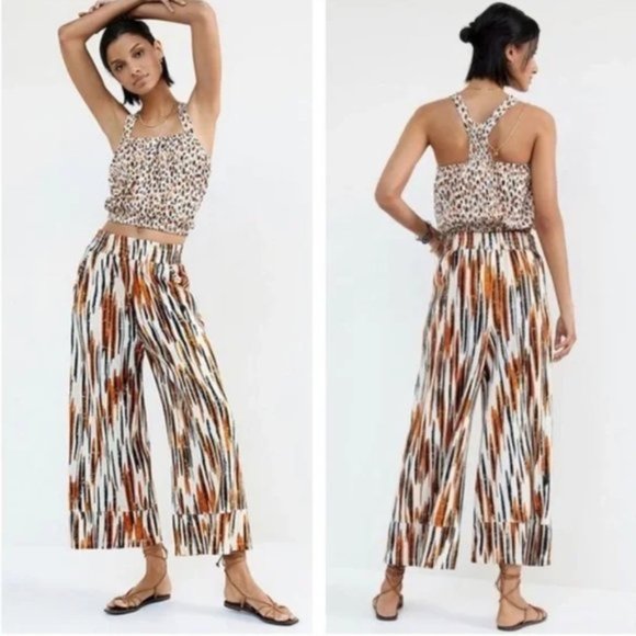 Brand New Daily Practice by Anthropologie 2-Piece Smocked Lounge Set - Picture 1 of 13